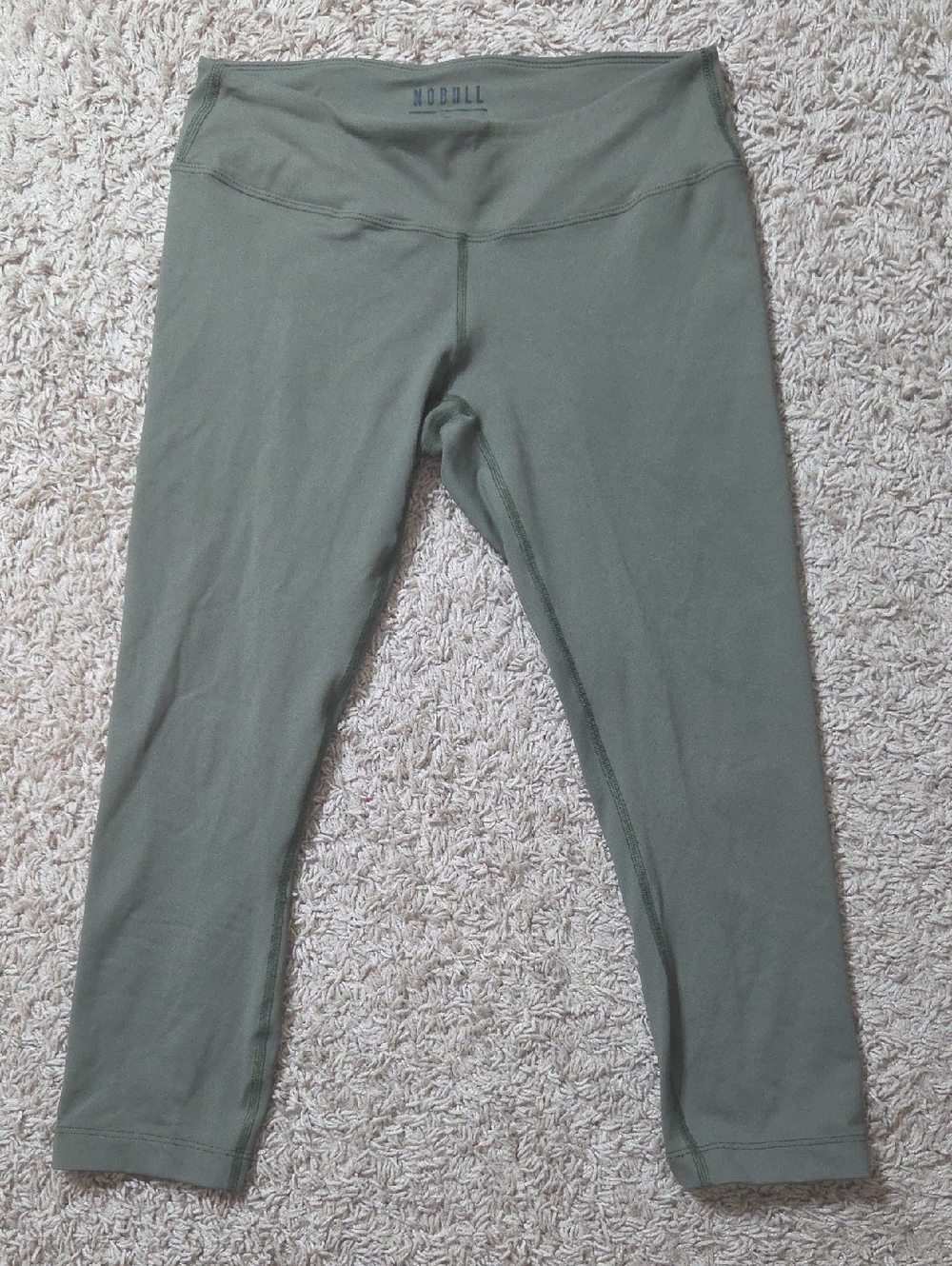 NOBULL Women's Olive Leggings — Solid Athletic Tight, Sz Medium